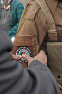 ALP Policeman Receives ALP Patch at Graduation in Afghanistan