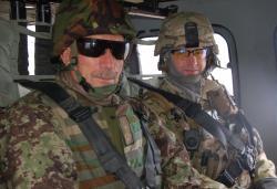 LTC William Nuckols of TAC 1 NoK with Afghan Counterpart