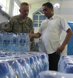 Afghan Bottled Water Plant is inspected U.S. military.