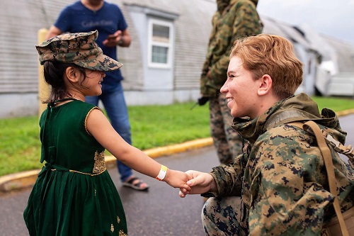 Afghan Child Welcomed to Quantico